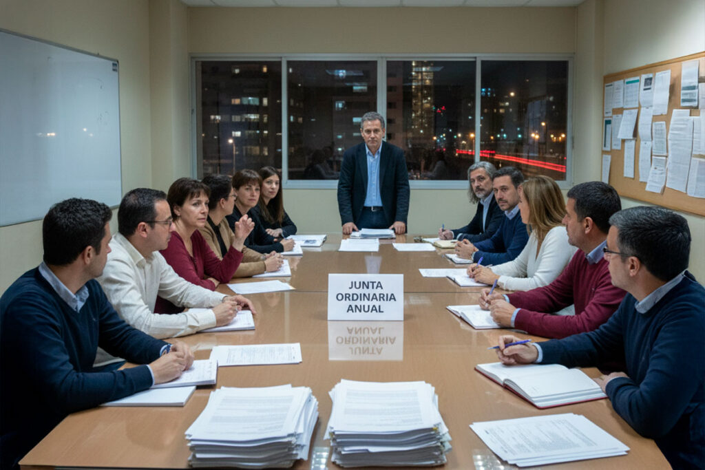 Número juntas ordinarias anuales comunidades de propietarios